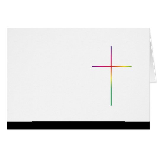 Carte de condoléances arc-en-ciel (Devant horizontal)