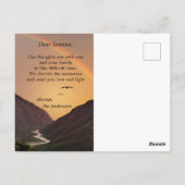 Carte de condoléances Arc-en-ciel de sympathie pro (Dos)