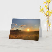 carte de condoléances au coucher du soleil (Fleur jaune)