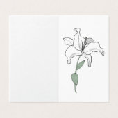 Carte de condoléances au lis blanc (Outside Unfolded)