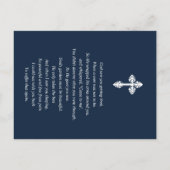 Carte de condoléances avec photo élégante pour pri (Dos)