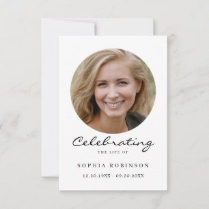 Carte de condoléances avec photo pour un simple mé