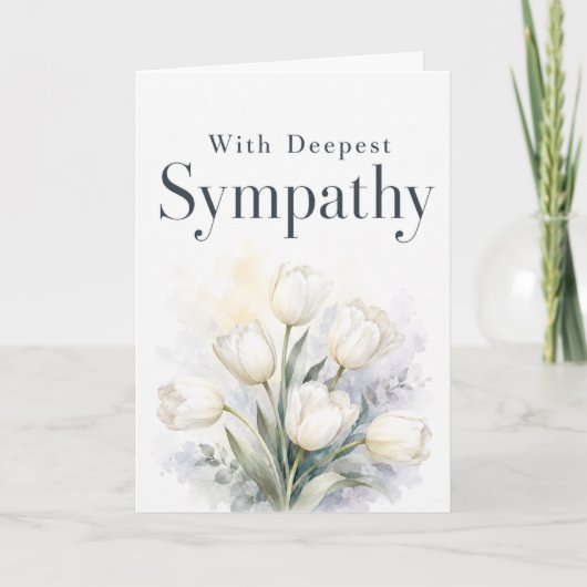 Carte de condoléances avec profonde sympathie (Devant)