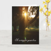 Carte de condoléances Beau coucher de soleil (Fleur jaune)