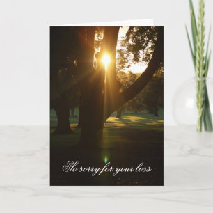 Carte de condoléances Beau coucher de soleil
