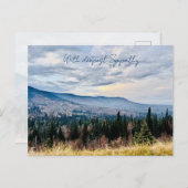 Carte de condoléances Blue Mountain View (Devant / Derrière)