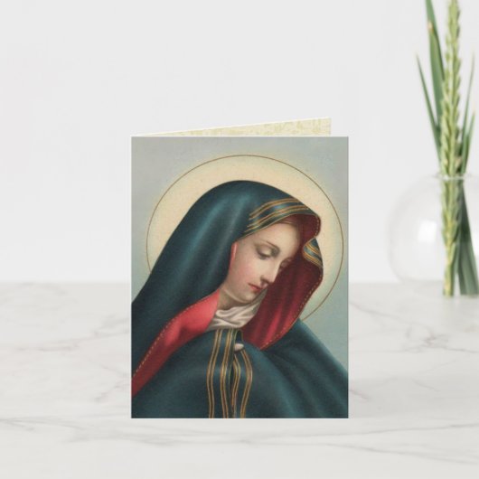 Carte de condoléances catholique de la Vierge Mari (Devant)