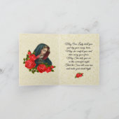 Carte de condoléances catholique de la Vierge Mari (Intérieur)