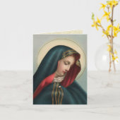 Carte de condoléances catholique de la Vierge Mari (Fleur jaune)