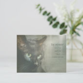 Carte de condoléances Chat - Noir - Sympathy Card (Debout devant)