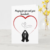 Carte de condoléances chrétienne (Fleur jaune)