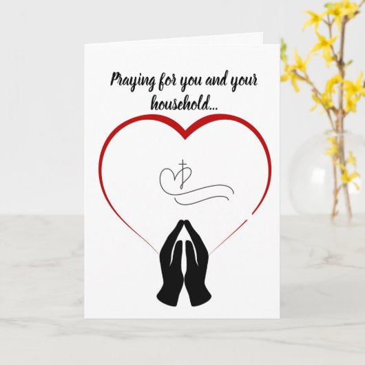 Carte de condoléances chrétienne (Fleur jaune)