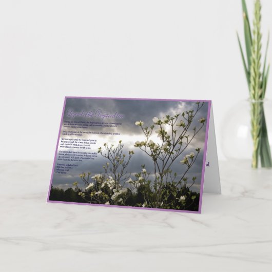 Carte de condoléances chrétienne (Devant)