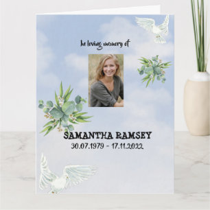 Carte de condoléances Ciel Bleu Moderne