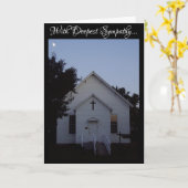 Carte de condoléances « Coucher de soleil à l'égli (Fleur jaune)