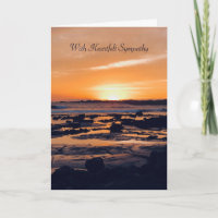 Carte de condoléances coucher de soleil magnifique