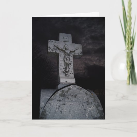 Carte de condoléances « Crucifix hanté » (Devant)