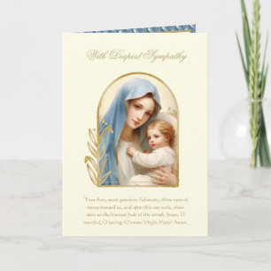 Carte de condoléances de sympathie catholique Vier