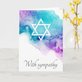 Carte de condoléances de sympathie juive à l'aquar (Fleur jaune)