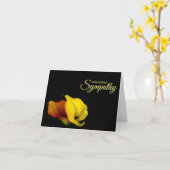 Carte de condoléances de sympathie la plus profond (Fleur jaune)