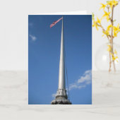 Carte de condoléances « Drapeau américain de Lowel (Fleur jaune)