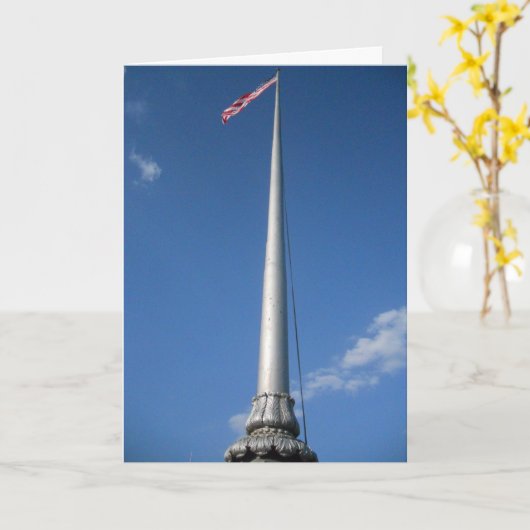 Carte de condoléances « Drapeau américain de Lowel (Fleur jaune)