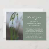 Carte de condoléances élégante à motif floral (Devant)