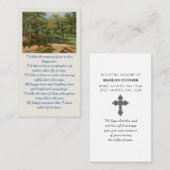 Carte de condoléances en souvenir affectueux (Devant / Derrière)