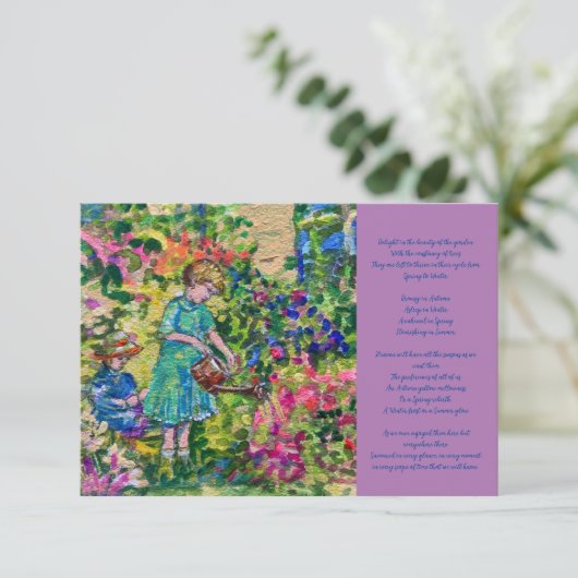 Carte de condoléances et de sympathie  (Debout devant)