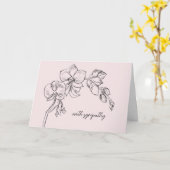 Carte de condoléances Fleur d'Orchidée Décès Funér (Fleur jaune)