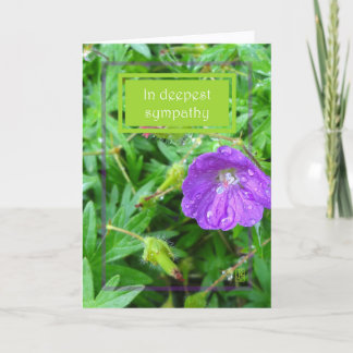 Carte de condoléances Fleur Violette