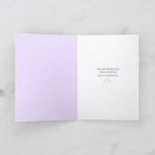 Carte de condoléances Fleur Violette (Intérieur)