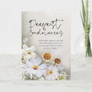 Carte de condoléances Fleurs paisibles