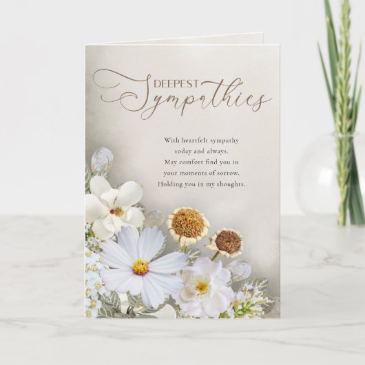Carte de condoléances Floral Comfort (Devant)