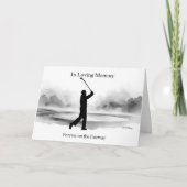 Carte de condoléances Golf Noir et Blanc Golf Déso (Devant)