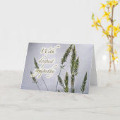 Carte de condoléances Graines de gazon (Fleur jaune)
