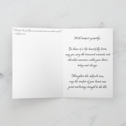 Carte de condoléances “HILT” (Intérieur)