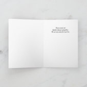 Carte de condoléances les plus sincères (Intérieur)