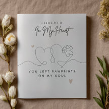 Carte de condoléances minimaliste pour animaux de