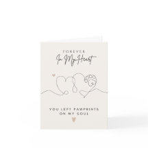 Carte de condoléances minimaliste pour animaux de