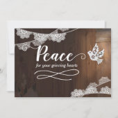 Carte de condoléances Peace for your Grieving Hear (Devant)