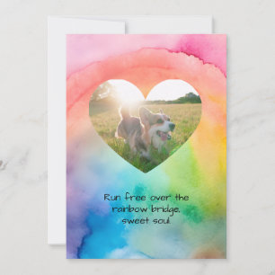 Carte de condoléances personnalisable pour animaux
