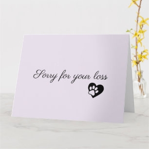 Carte de condoléances personnalisée avec photo de
