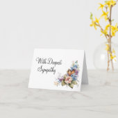 Carte de condoléances pliée avec sympathie profond (Fleur jaune)