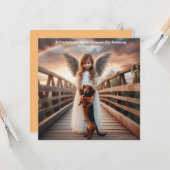 Carte de condoléances Pont Arc-en-ciel de l'ange p (Devant/Arrière en situation)