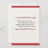 Carte de condoléances pour animal de compagnie Chi (Dos)