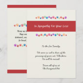 Carte de condoléances pour animal de compagnie Chi (Devant / Derrière)