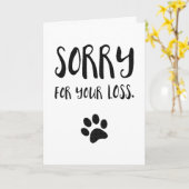 Carte de condoléances pour animal de compagnie | D (Fleur jaune)