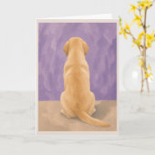 Carte de condoléances pour animal de compagnie Lab (Fleur jaune)