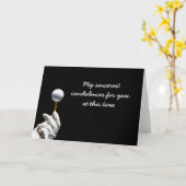 Carte de condoléances pour balle de golf au trou (Fleur jaune)